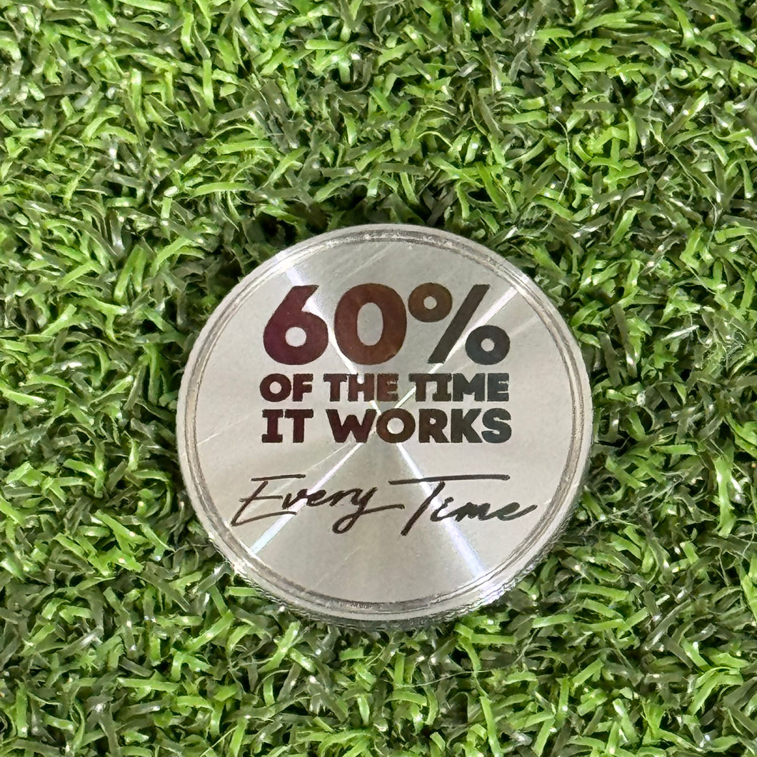 Imperfect Anchorman Brian Fantana - 60% Of The Time It Works, Every Time  Ball Marker